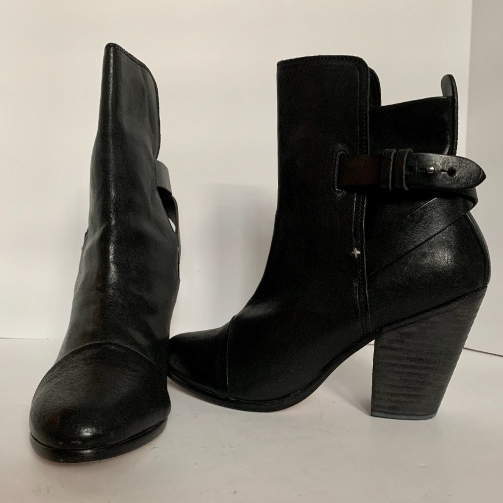 rag & bone Kinsey Black Leather Boot 38.5/8.5